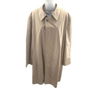 Hart Schaffner Marx Mens Tan Trench Coat Removable Wool Liner 42R